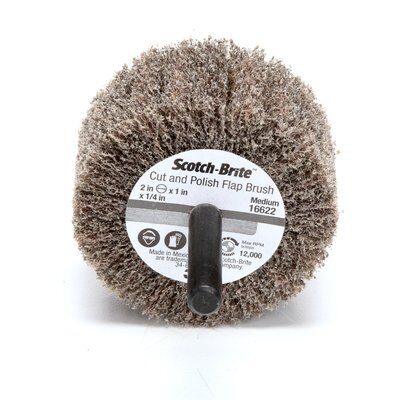 3M - 16622 Scotch-Brite Cut And Polish Flap Brush 2 Inch X 1 Inch X 1/4 Inch A Medium (7000121151)