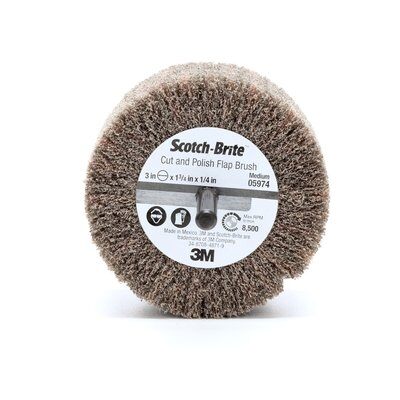 3M - 05974 Scotch-Brite Cut And Polish Flap Brush 3 Inch X 1-3/4 Inch X 1/4 Inch A Medium (7100050520)