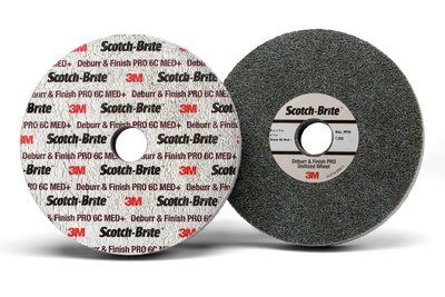 3M - 65075 Scotch-Brite Deburr And Finish Pro Unitized Wheel 6 Inch X 1 Inch X 1 Inch 6C Medium Plus (7100066553)