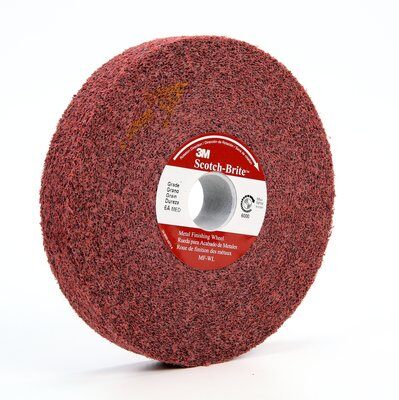 3M - 01865 Scotch-Brite Metal Finishing Wheel MF-WL 6A Medium 6 Inch X 1 Inch X 1 Inch (7010365658)