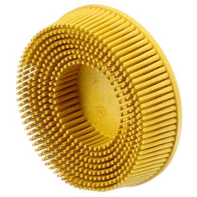 3M - 18736 Scotch-Brite Roloc Bristle Disc Rd-ZB 80 TR Yellow 3 Inch X 5/8 Inch Tapered (7100138320)