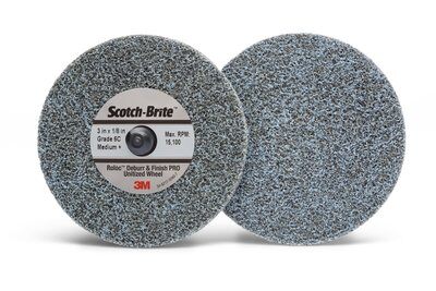 3M - 77233 Scotch-Brite Roloc Deburr And Finish Pro Unitized Wheel TR 3 Inch X 1/4 Inch X NH 2S Fin (7010329346)