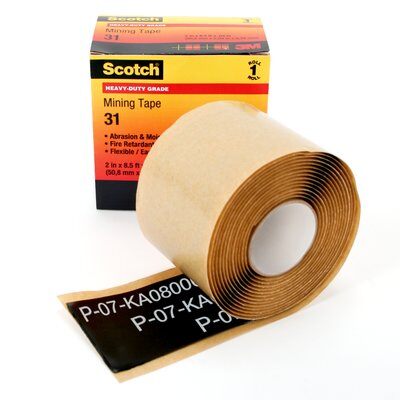 3M - 56812 Scotch Heavy-Duty Mining Tape 31 2 Inch X 8-1/2 Foot Black (7000031769)