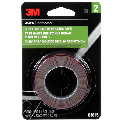 3M - 03615 Super Strength Molding Tape 03615 7/8 Inch X 5 Foot (7000000531)