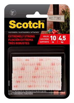 3M - 23439 Scotch Extreme Fasteners Rfd7090 1 Inch X 3 Inch 254 Mm X 762 Mm Clear (7100100028)