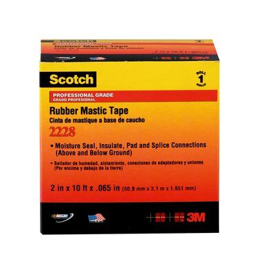 3M - 09656 Scotch Rubber Mastic Tape 2228 2 Inch X 10 Foot Black (7000005986)