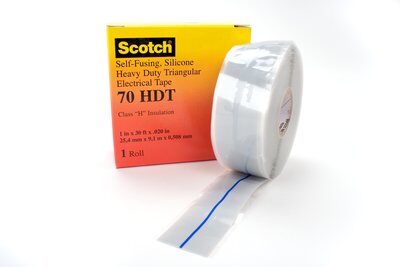 3M - 57262 Scotch Heavy Duty Rubber Electrical Tape 70 HDT 1 Inch X 30 Foot Sky Blue/Gray (7000133168)