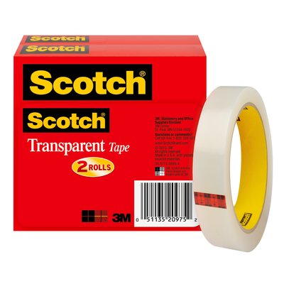 3M - 20975 Scotch Transparent Tape 600-2P34-72-3/4 Inch X 2592 Inch 19 Mm X 658 M (7010370645)