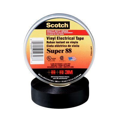 3M - 10323 Scotch Vinyl Electrical Tape Super 88 3/4 Inch X 36 Yard Black (7000058434)