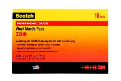 3M - 21296 Scotch Vinyl Mastic Pad 2200 6-1/2 Inch X 4-1/2 Inch Black (7000057774)