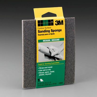 3M - 10630 Contour Surface Sanding Sponge 917Dcna 4.5 Inch X 5.5 Inch X .1875 Inch Fine (7000051975)