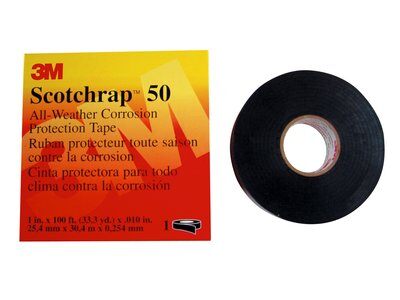 3M - 00014 Scotchrap Vinyl Corrosion Protection Tape 50 1 Inch X 100 Foot Unprinted Black (7000005811)