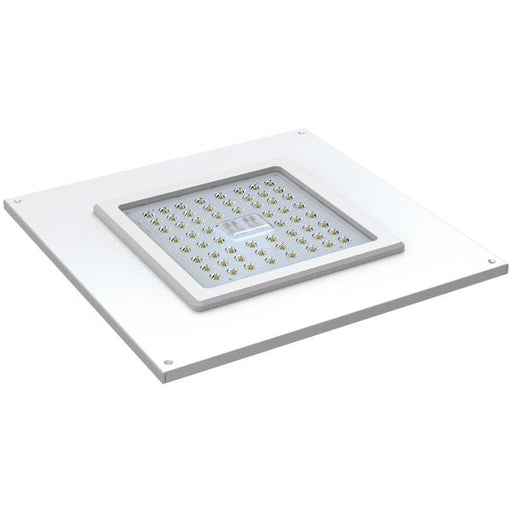 Trace-Lite Die-Formed Aluminum Recessed Canopy Light 50W 120-277Vac Dimming Driver 4000K Low Glare Optics White Finish (SCP-R-50-LG-VS-4K-WH)