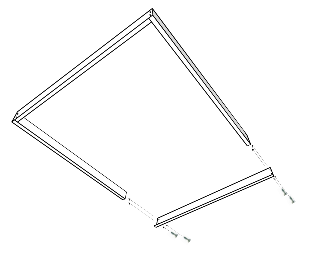 Trace-Lite 2 Foot X 4 Foot LED Ultra-Thin Flat Panel Flange Mounting Kit (LP24-FMK)