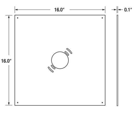 Sylvania CANOPY3A/MTGPLATE/16/BZ Canopy 16 Inch Mounting Plate Bronze Painted Finish (60684)