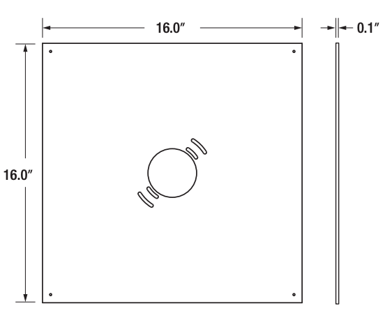 Sylvania CANOPY3A/MTGPLATE/16/BZ Canopy 16 Inch Mounting Plate Bronze Painted Finish (60684)