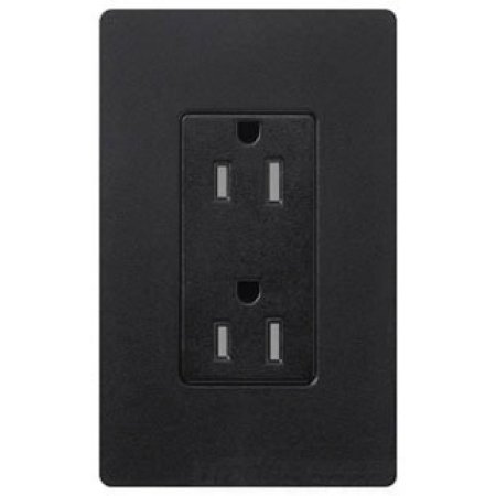 Lutron Satin 15A Receptacle Tamper-Resistant Midnight (SCRS-15-TR-MN)