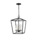 Generation Lighting Dianna LED 13 Inch 4 Light Pendant Fixture Midnight Black (5292604-112)