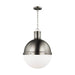 Generation Lighting Hanks 1 Light 16 Inch Pendant Fixture Antique Brushed Nickel (6677101-965)