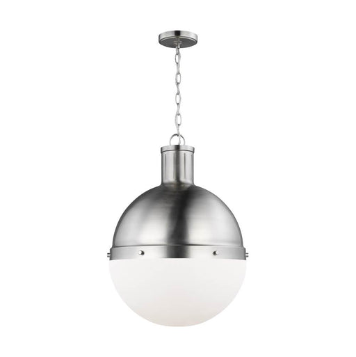 Generation Lighting Hanks 1 Light 16 Inch Pendant Fixture Brushed Nickel (6677101-962)