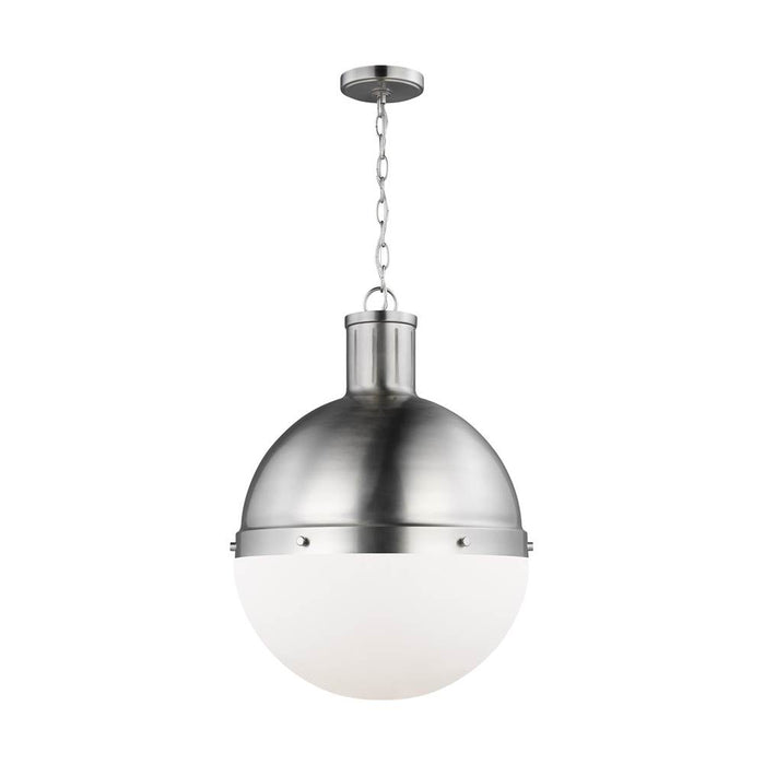 Generation Lighting Hanks 1 Light 16 Inch Pendant Fixture Brushed Nickel (6677101-962)