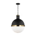 Generation Lighting Hanks 1 Light 16 Inch Pendant Fixture Midnight Black (6677101-112)