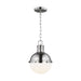 Generation Lighting Hanks 1 Light 8 Inch Pendant Fixture Brushed Nickel (6177101-962)