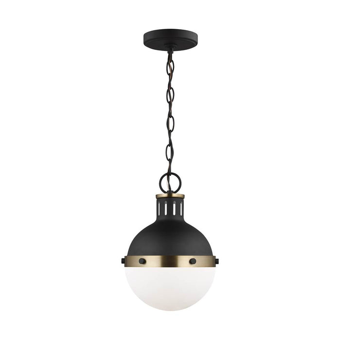 Generation Lighting Hanks 1 Light 8 Inch Pendant Fixture Midnight Black (6177101-112)