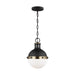 Generation Lighting Hanks 1 Light 8 Inch Pendant Fixture Midnight Black (6177101-112)