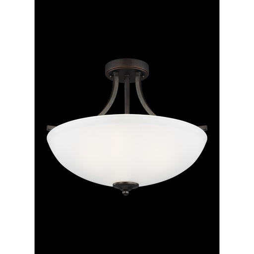 Generation Lighting Geary Medium Three Light Semi-Flush Convertible Pendant (7716503-710)