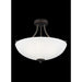 Generation Lighting Geary Medium Three Light Semi-Flush Convertible Pendant (7716503-710)