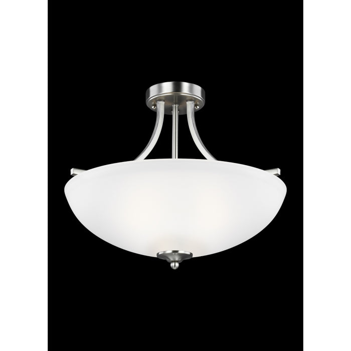 Generation Lighting Geary Medium Three Light Semi-Flush Convertible Pendant (7716503-962)