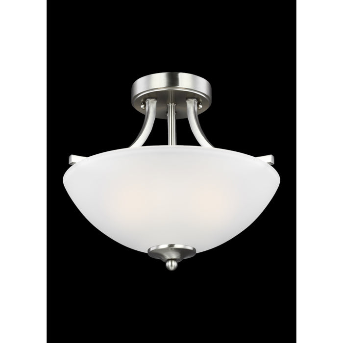 Generation Lighting Geary Small Two Light Semi-Flush Convertible Pendant (7716502-962)