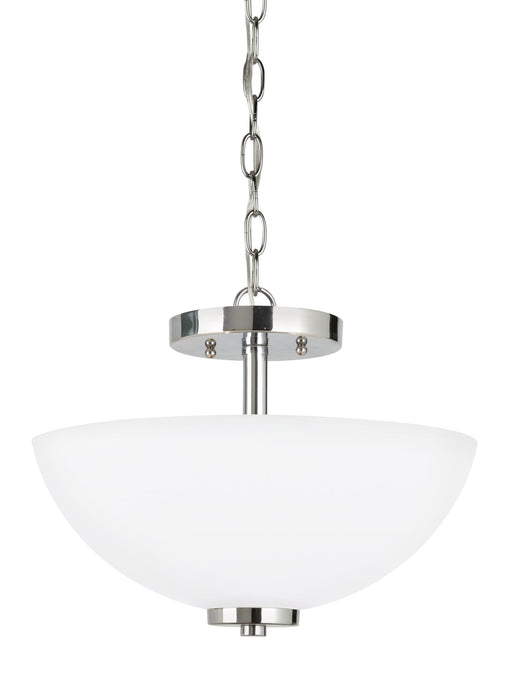 Generation Lighting Oslo Two Light Semi-Flush Convertible Pendant (77160-05)