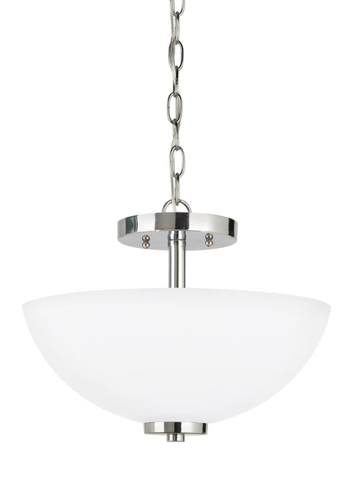 Generation Lighting Oslo Two Light Semi-Flush Convertible Pendant (77160-05)