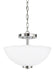 Generation Lighting Oslo Two Light Semi-Flush Convertible Pendant (77160-05)