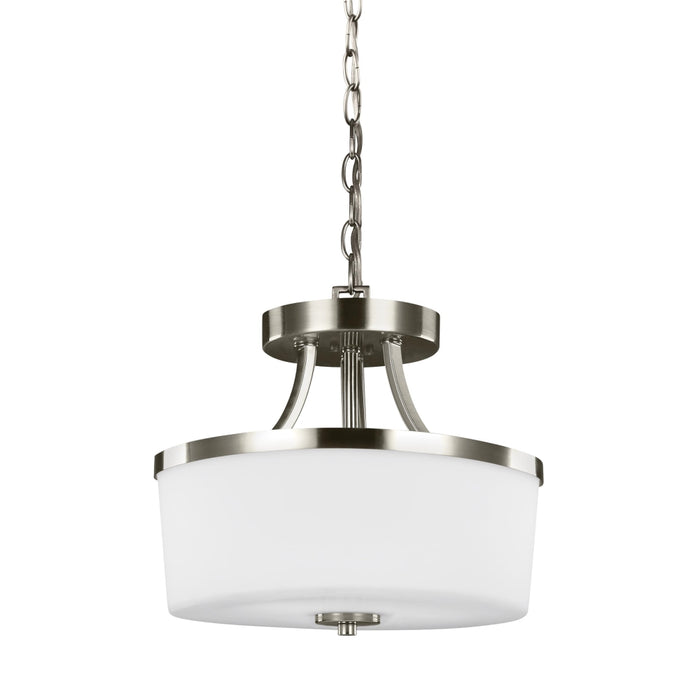 Generation Lighting Hettinger Two Light Semi-Flush Convertible Pendant (7739102-962)