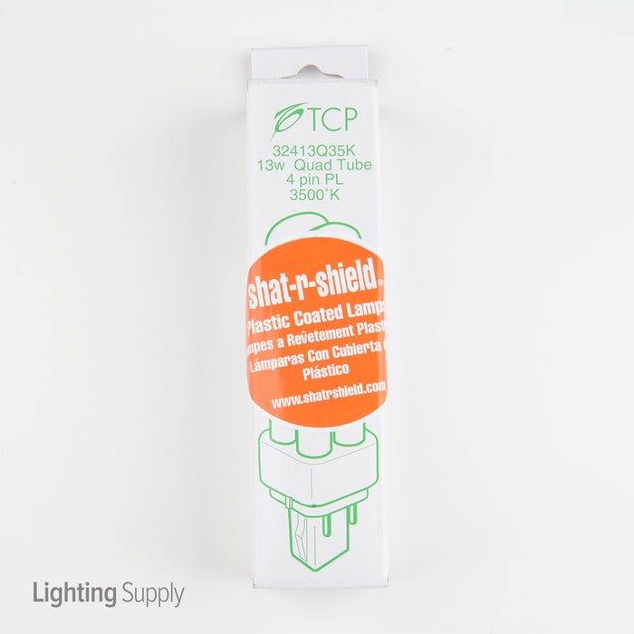 Shat-R-Shield CFL-D 13W/835/4P 13W PL CFL-D 4-Pin Safety-Coated Compact Fluorescent Lamps 3500K (87631T)