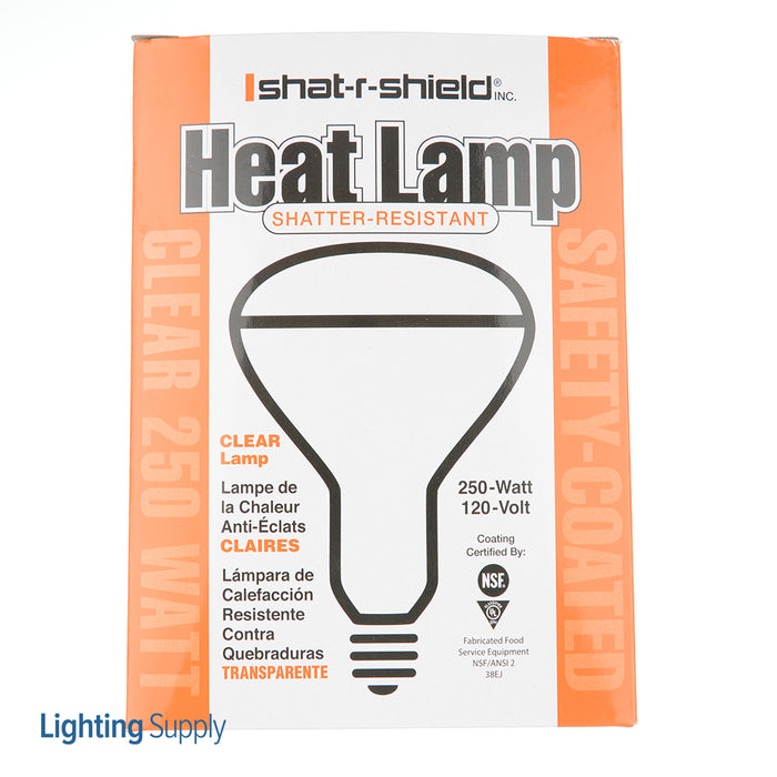 Shat-R-Shield 250R40/HT/CLEAR 250W R40 Incandescent PFA Coated Lamps 2700K (01696W)