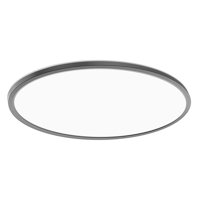 Feit Electric 32 Inch 50W 6-Way Selectable White Oval Nickel And Matte Black Edge-Lit Flat Panel Ceiling Light (FP32RT6WYBK)