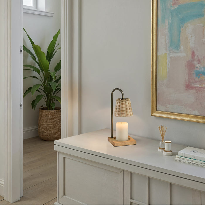 Adesso Simplee Adesso Lucian Candlewarmer Lamp Antique Brass (SL1190-21)