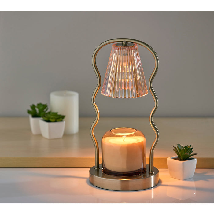 Adesso Simplee Adesso Alma Candlewarmer Lamp Antique Brass (SL1192-21)