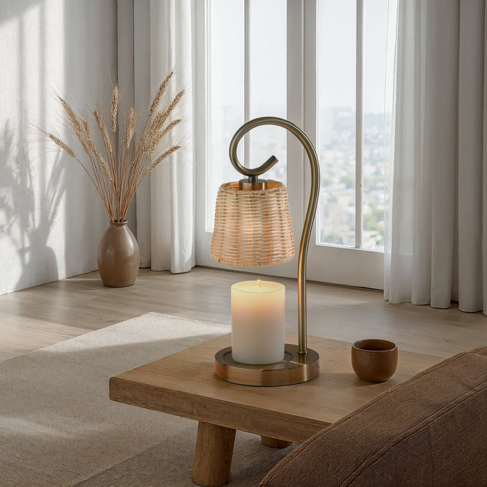 Adesso Simplee Adesso Perry Candlewarmer Lamp Natural (SL1194-12)