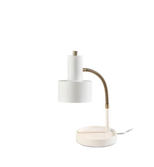 Adesso Simplee Adesso Baker Desk Lamp White/Antique Brass (SL3971-02)