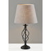 Adesso Simplee Adesso Darcy Table Lamp Black With Grey Tall Shade (SL3978-02)