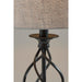 Adesso Simplee Adesso Darcy Table Lamp Black With Grey Tall Shade (SL3978-02)