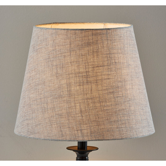 Adesso Simplee Adesso Darcy Table Lamp Black With Grey Tall Shade (SL3978-02)