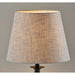 Adesso Simplee Adesso Darcy Table Lamp Black With Grey Tall Shade (SL3978-02)