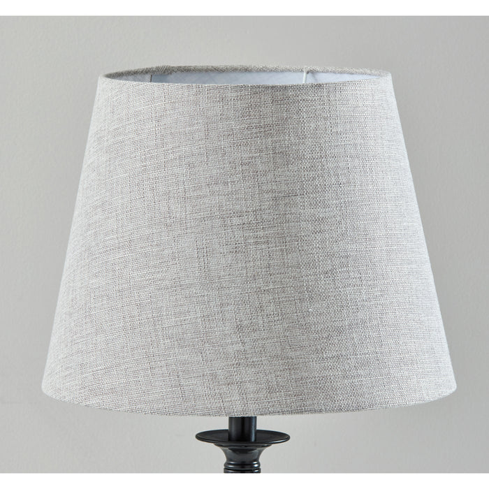 Adesso Simplee Adesso Darcy Table Lamp Black With Grey Tall Shade (SL3978-02)
