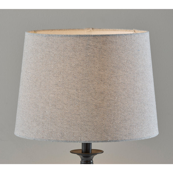 Adesso Simplee Adesso Darcy Table Lamp Black With Grey Drum Shade (SL3978-03)